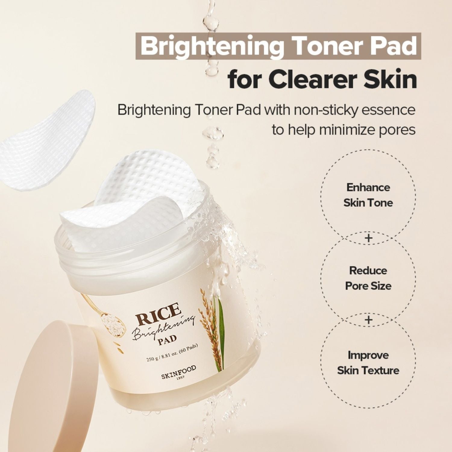 Skinfood brightening toner pads