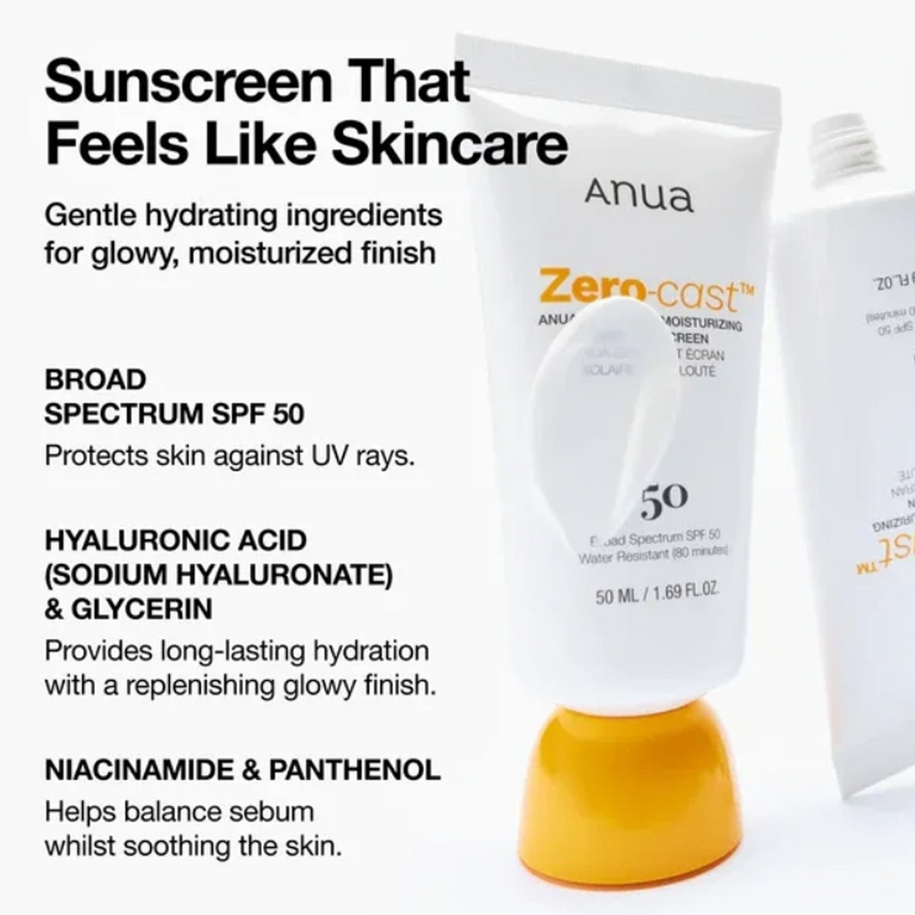 Anua Zero Cast Sunscreen SPF50+
